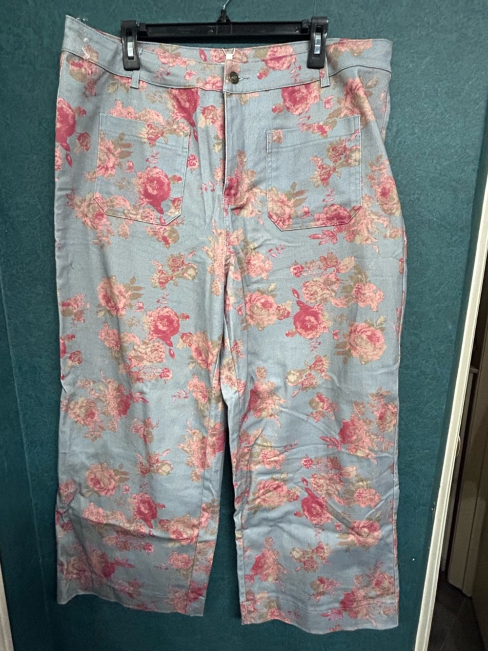 NWT entro 1X Floral Wide Leg Pants